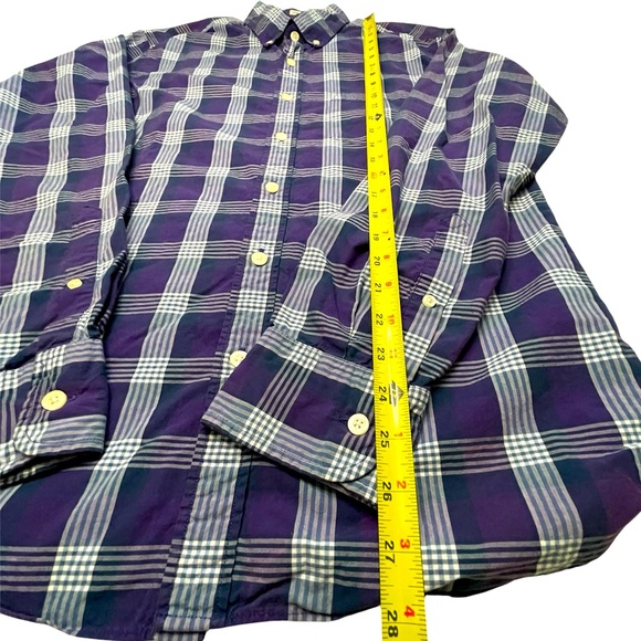 J Crew long sleeve size Men’s medium button down shirt/purple/slim fit/preppy - Picture 2 of 7